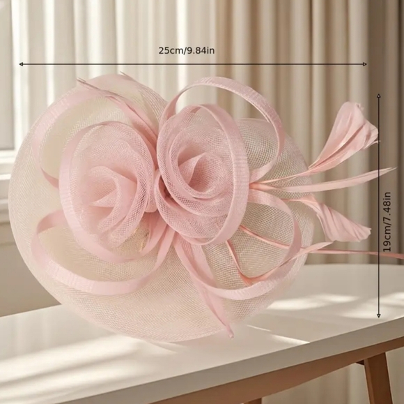 ?NEW! Elegant Pink Kentucky Derby Hat main image 6